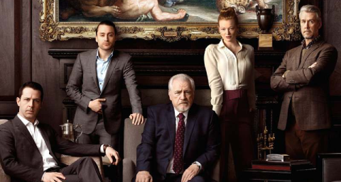 A cast photo from the tv show Succession
