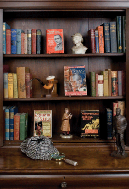 Sherlock Holmes book shelf