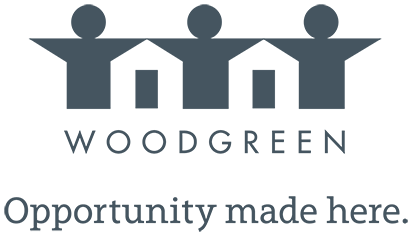 WoodGreen opportunity made here. logo