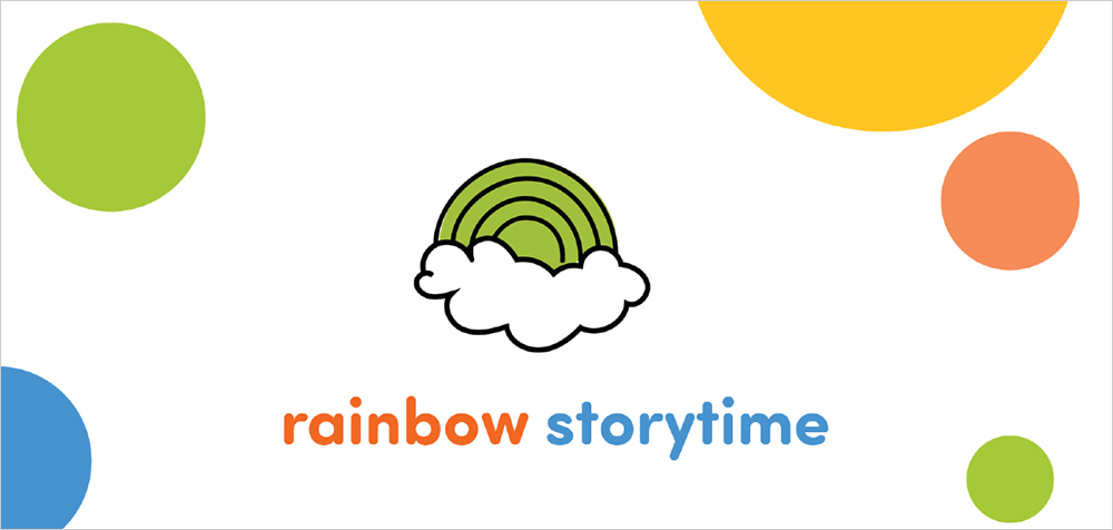 Rainbow storytime banner