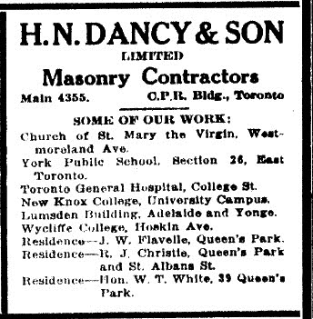 Business card of H. N. Dancy and Son