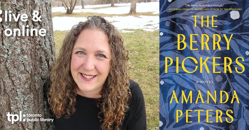 Image of Amanda Peters and the book cover for The Berry Pickers.