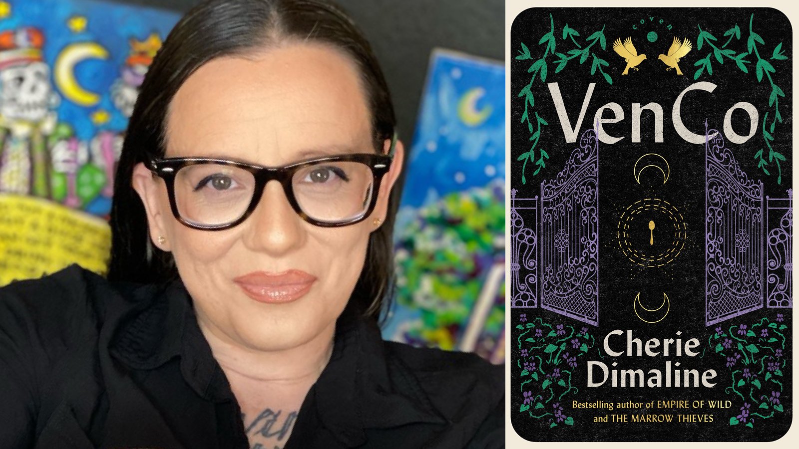 Image of Cherie Dimaline and the book cover for VenCo.