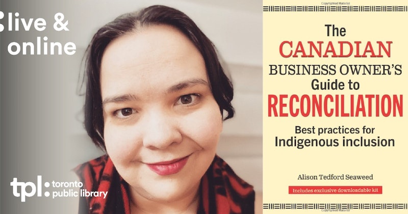 Image of Alison Tedford and the book cover for The Canadian Business Owner’s Guide to Reconciliation.