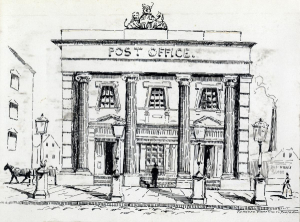 Vintage post office sketch